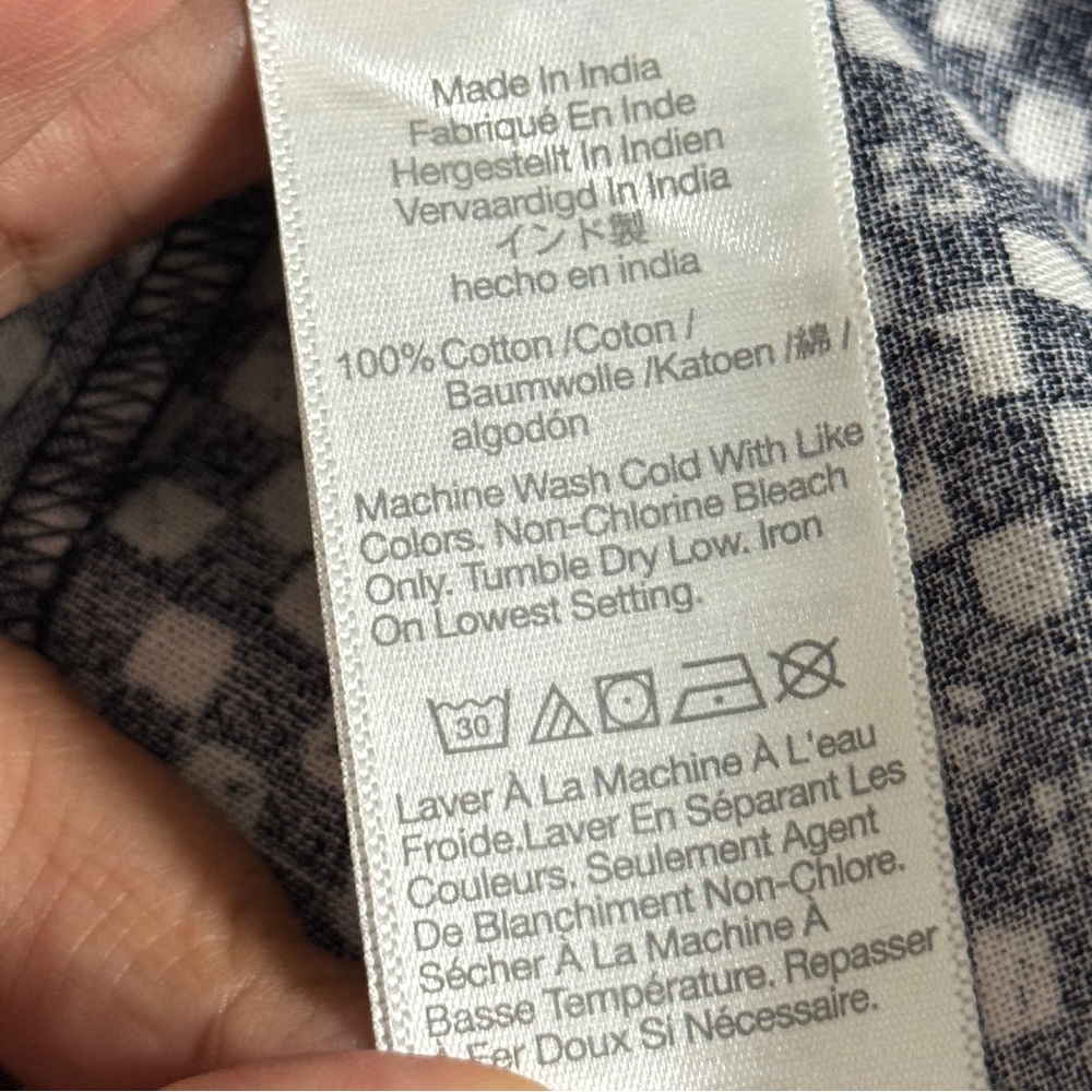 Madewell Navy and White Linen Midi Dress - Picture 5 of 5